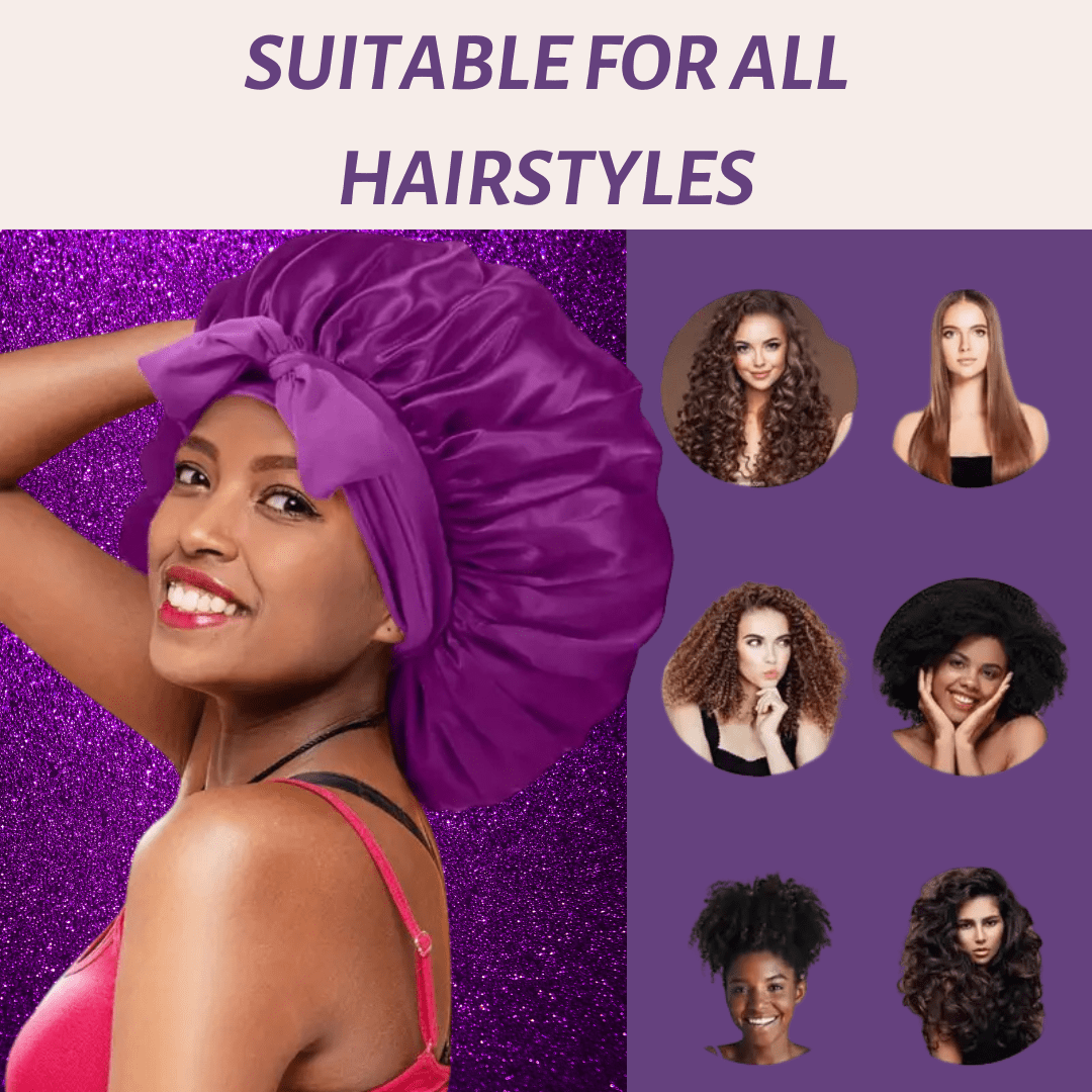 Saténová noční čepice na ochranu vašich vlasů s elegancí