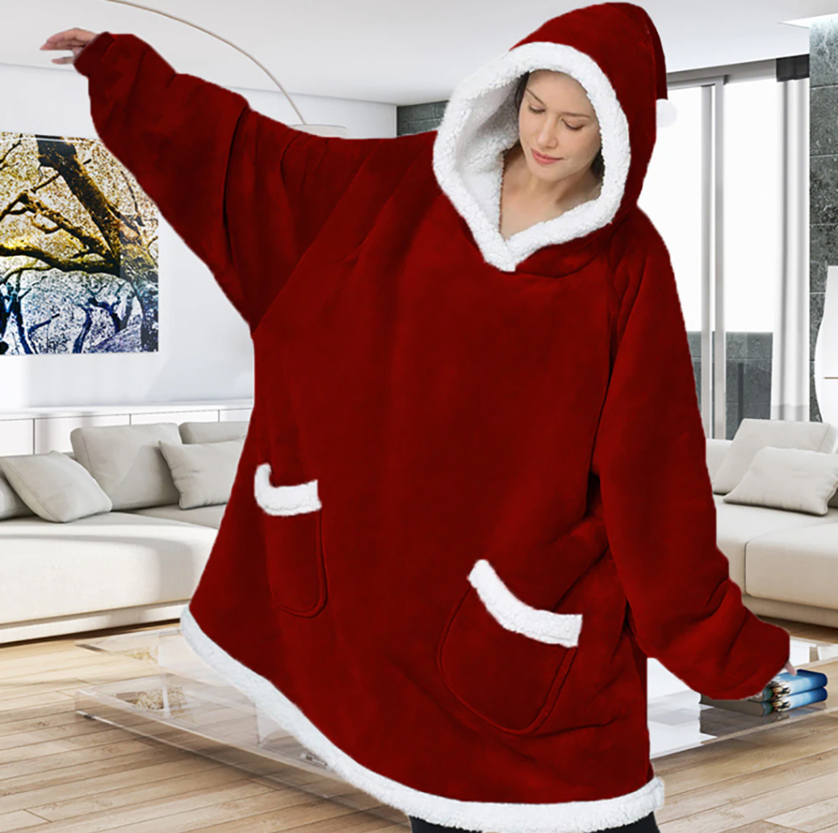 סוודר ענק עם פלייד נוח במיוחד לרגיעה טוטאלית