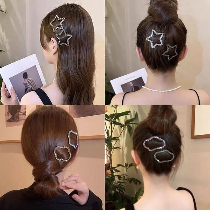 Clești de păr eleganți și strălucitori (x4) 