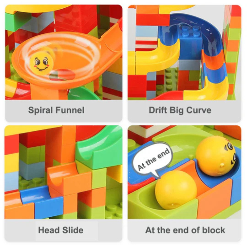 Byggset med modulär kulbana 