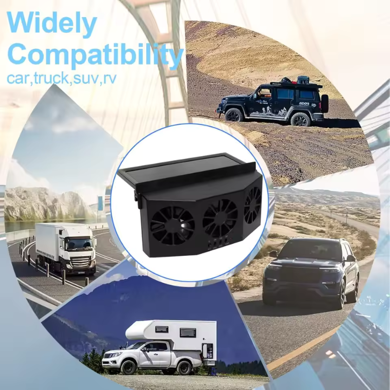 Solcelledrevet bilvifte med USB-lading — bilde 6