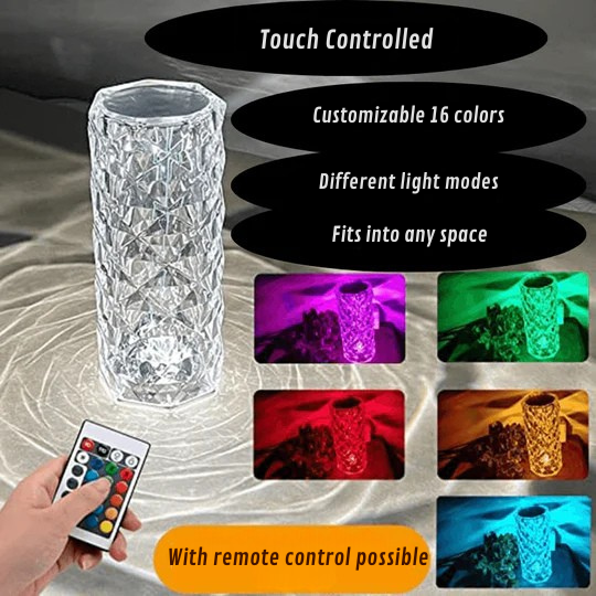 Decoratieve LED-lamp in kristalstijl 