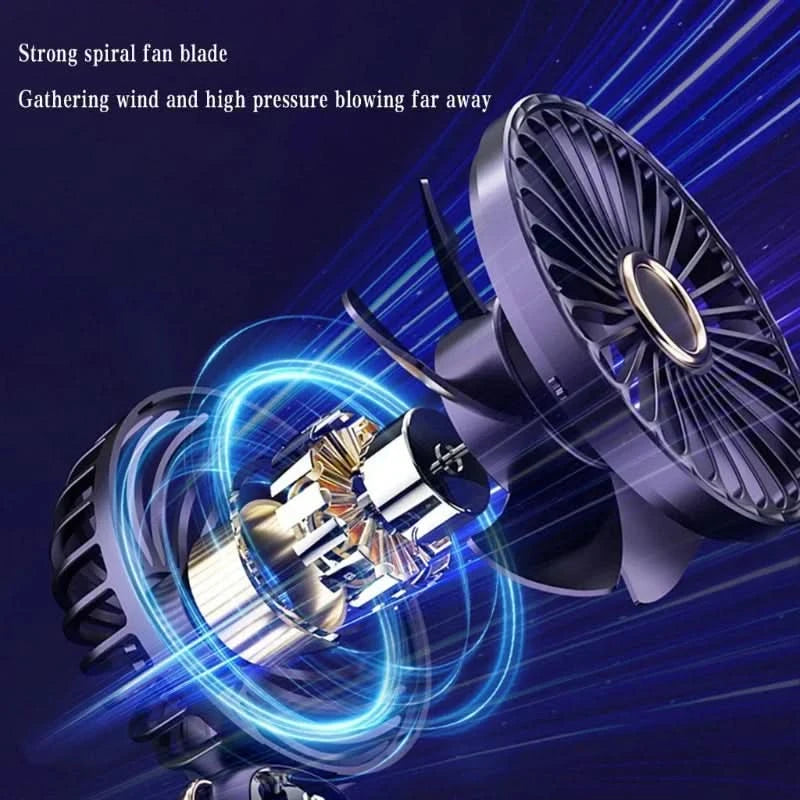 Erőteljes mini ventilátor intelligens LED kijelzővel 