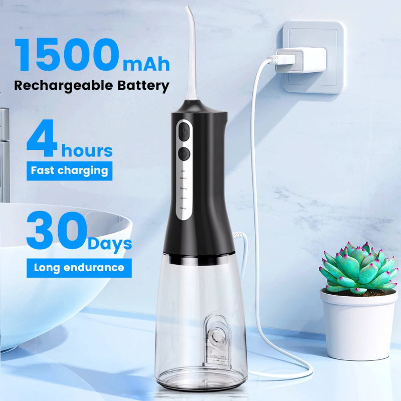 Rechargeable hydropulse for dental care 
