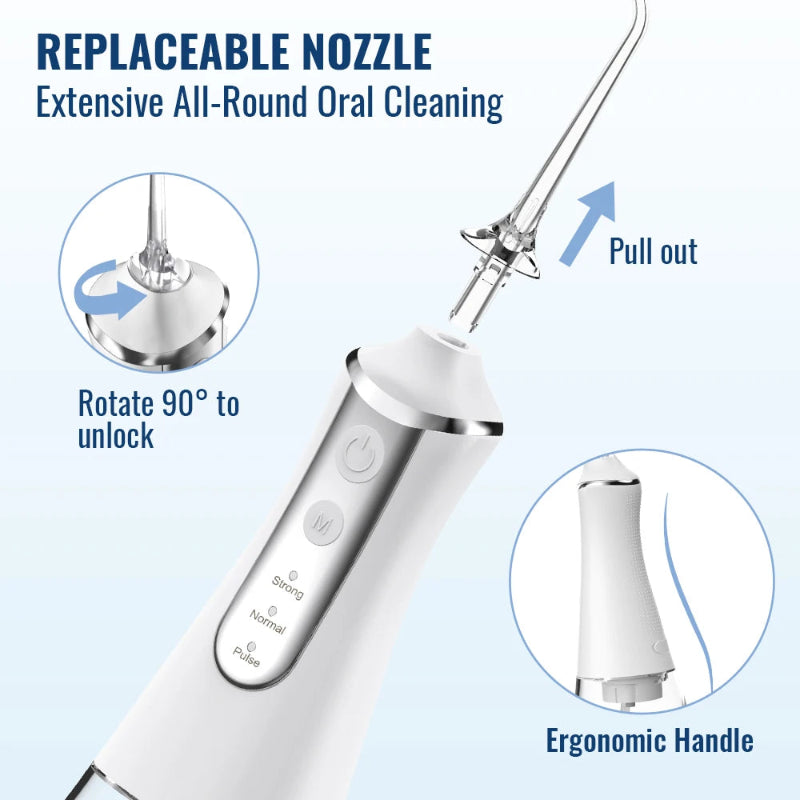 Rechargeable hydropulse for dental care 