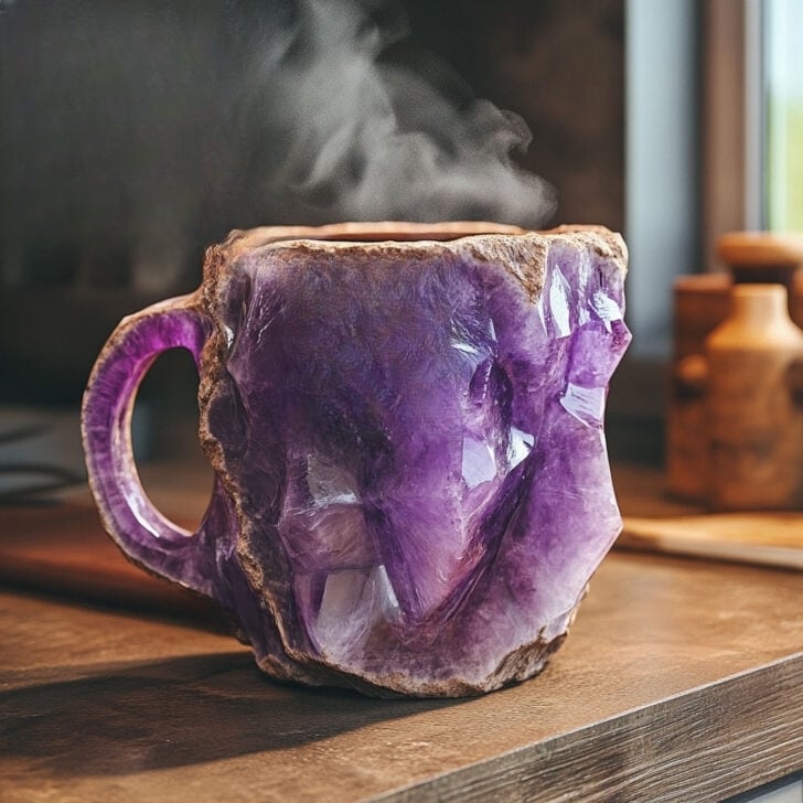 Mineral crystal coffee cup – Natural elegance 