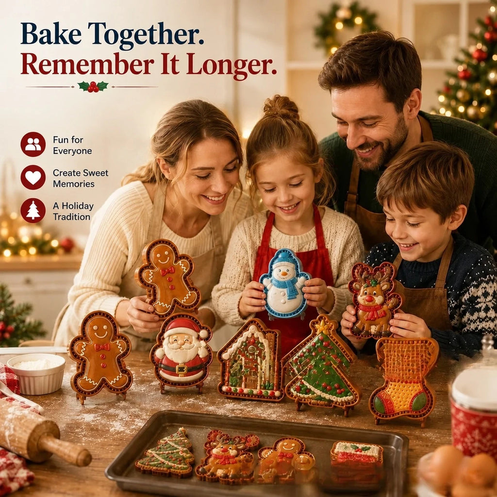 Weihnachtliche Mini-Gebäckformen – Backzubehör für die Herbstzeit, 16 lebensmittelechte Ausstecher