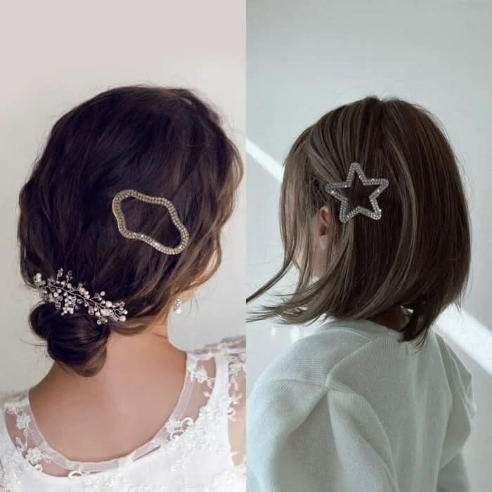 Clești de păr eleganți și strălucitori (x4) 